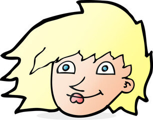 cartoon female face