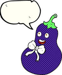 comic book speech bubble cartoon eggplant