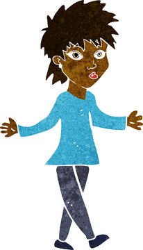 recommend clip art: cartoon woman shrugging shoulders