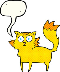 comic book speech bubble cartoon cat