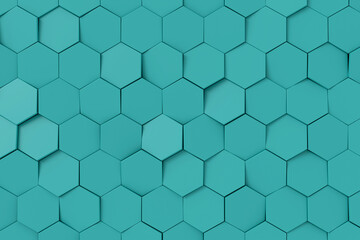 Abstract background of hexagon. 3D rendering.