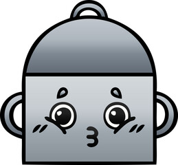 gradient shaded cartoon cooking pot