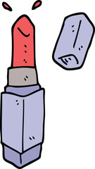 hand drawn doodle style cartoon lipstick