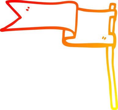 recommend clip art: warm gradient line drawing cartoon flag