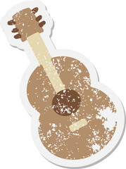 an acoustic guitar grunge sticker
