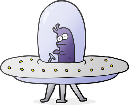cartoon flying saucer