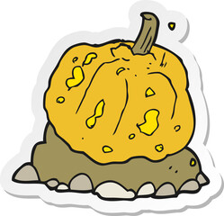 sticker of a cartoon squash