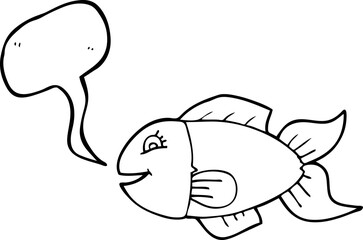 speech bubble cartoon fish