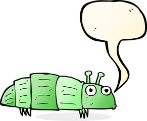 cartoon bug with speech bubble
