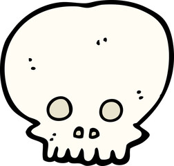 cartoon spooky skull symbol