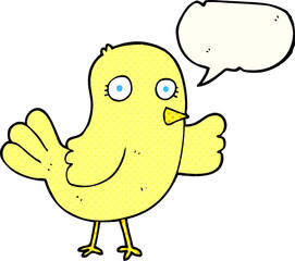 comic book speech bubble cartoon bird
