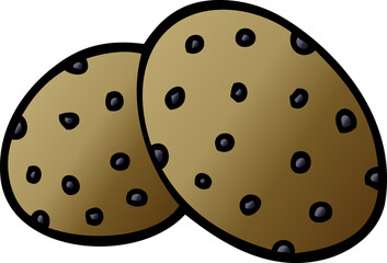 two big cartoon doodle cookies