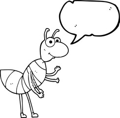 speech bubble cartoon ant