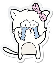 sticker of a cartoon cat