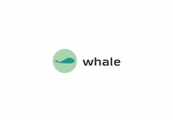 Template logo design solution with whale stilization image