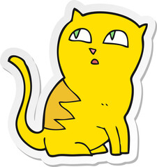 sticker of a cartoon cat