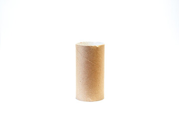 Paper cores left after using up toilet paper
