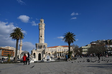 history, izmir clock tower. Turkey