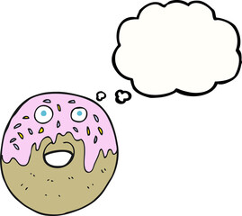 thought bubble cartoon doughnut