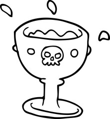 line drawing cartoon goblet