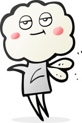 cartoon cute cloud head imp
