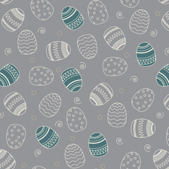 seamless pattern with easter eggs