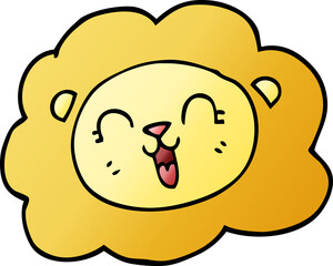 cartoon doodle lion