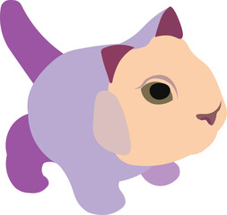 Rabbit cartoon illustration.