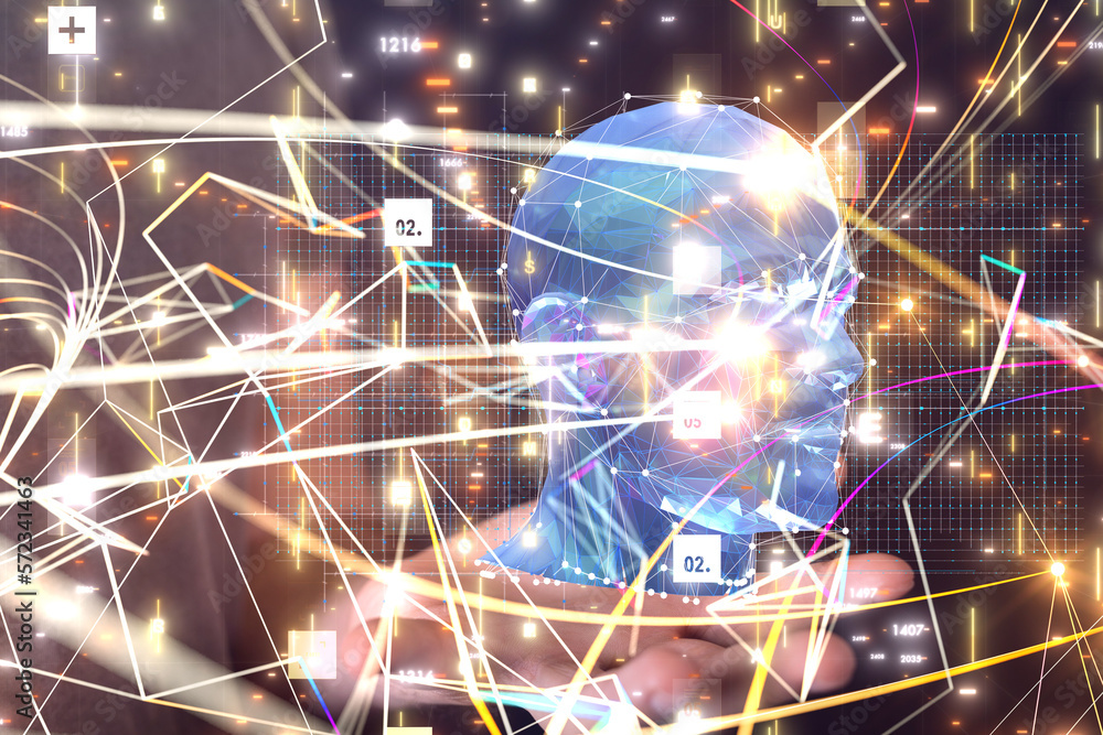 Aufkleber digital medical futuristic interface 3d rendering