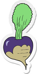 sticker of a cartoon beetroot