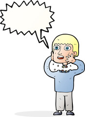 cartoon secret robot with speech bubble