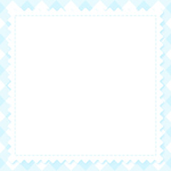 水色ギンガムチェックのスクエアフレーム★