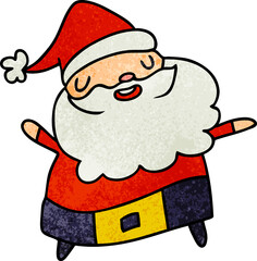 textured cartoon kawaii of santa claus