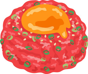 牛ユッケのイラスト