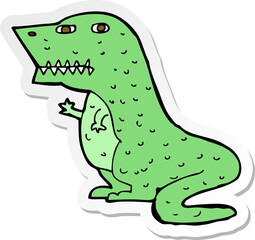 sticker of a cartoon dinosaur