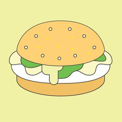 Hamburger vector design. 