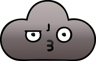 gradient shaded cartoon storm cloud