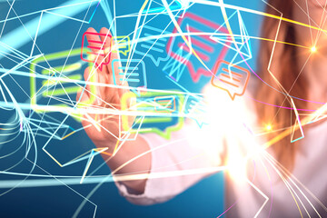 speaking bubble communication conference Digital Network