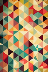 Fototapeta premium Endless pattern, triangles, pastel Colors. Generative AI.