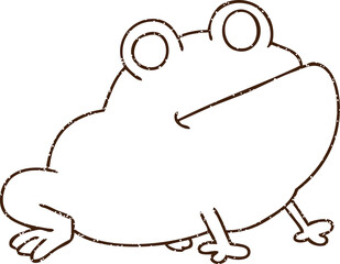 Big Frog Charcoal Drawing