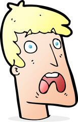 cartoon shocked man