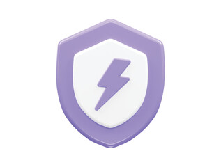 Electricity icon 3d rendering vector illustration