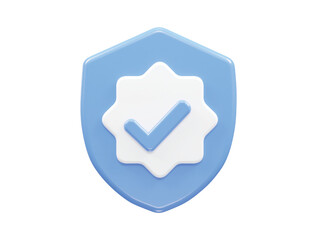 Verified icon 3d rendering vector illustration