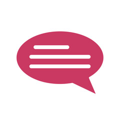 Text message received - icon, illustration on white background, color glyph style