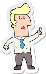 sticker of a cartoon businessman