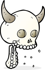cartoon spooky skull