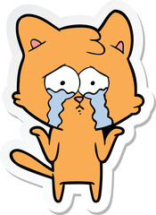 Fototapeta premium sticker of a cartoon cat