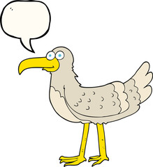 speech bubble cartoon seagull