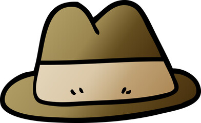 cartoon doodle old style hat