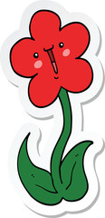 sticker of a cartoon flower